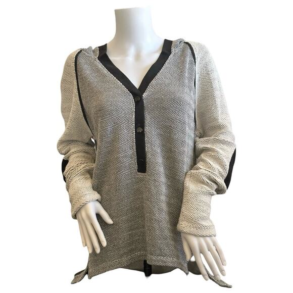 #T3 NU CONSTRUCTION Tweed Hooded Pullover SZ M $128 - Picture 2 of 10